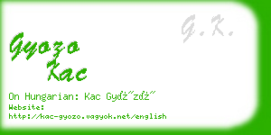 gyozo kac business card